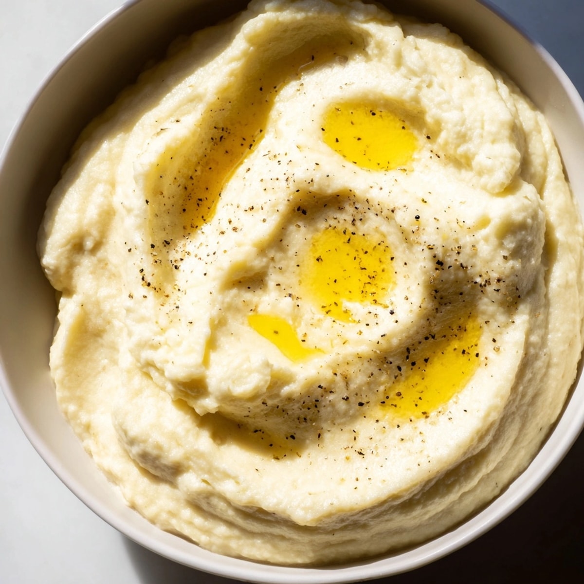 Fluffy Make-Ahead Mashed Potatoes, browned at the edges, ready for a holiday feast.