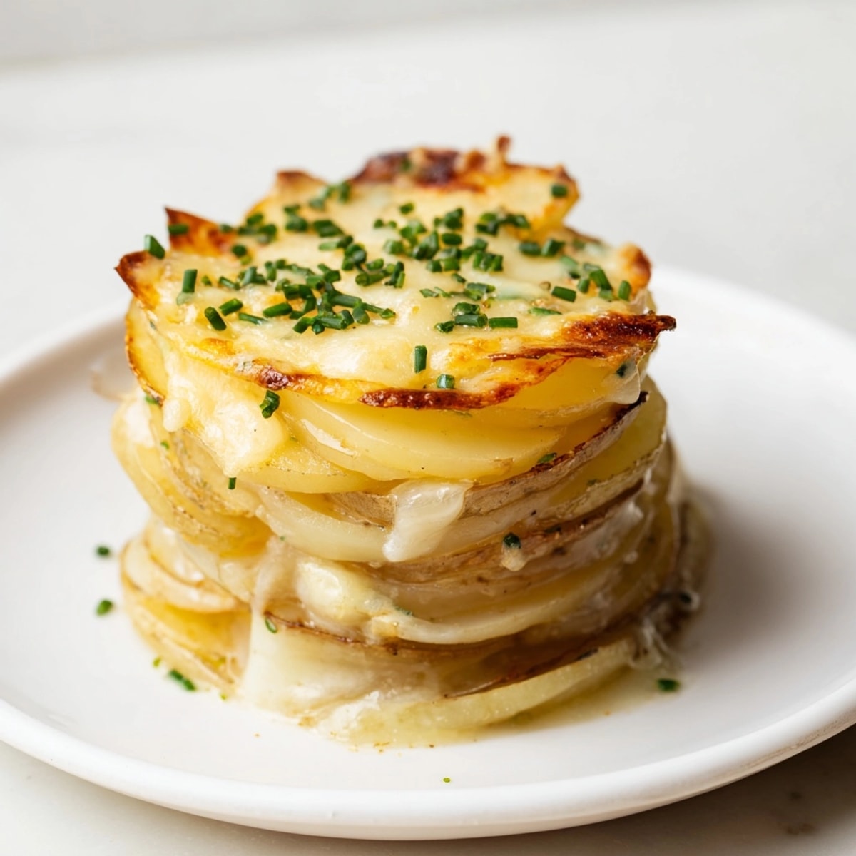 Golden-brown mini potato gratins, bubbling with cheese, offer a delightful, creamy, and savory experience.
