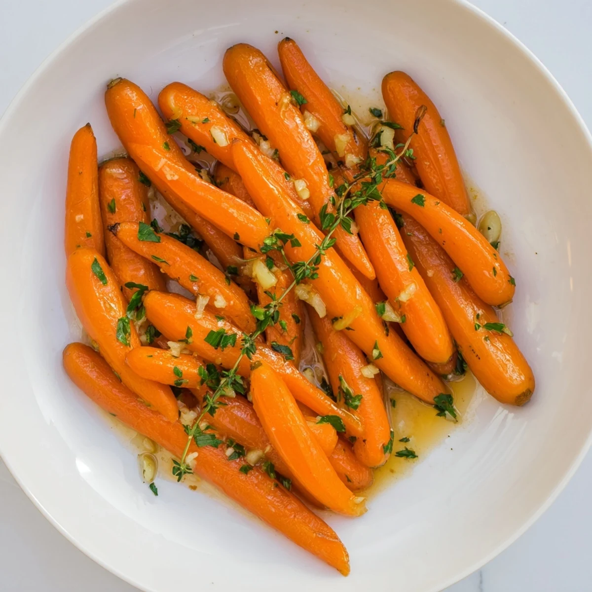 Garlic Butter Roasted Carrots