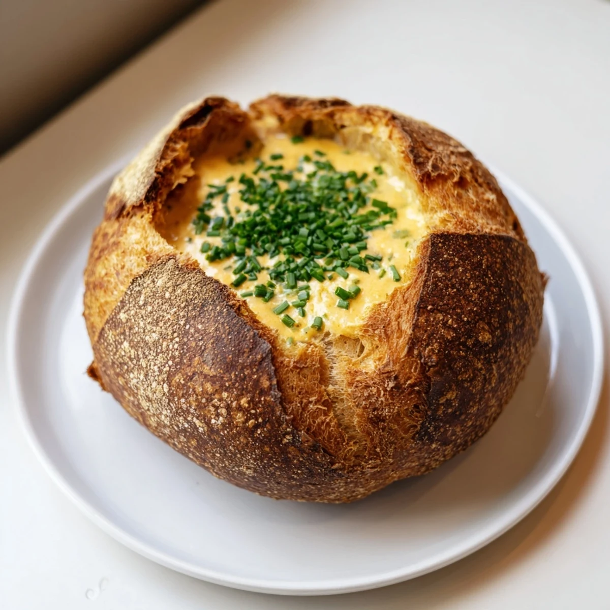 Crusty golden brown Rustic Sourdough Bread Bowls, perfect for holding creamy soups or your favorite stews.