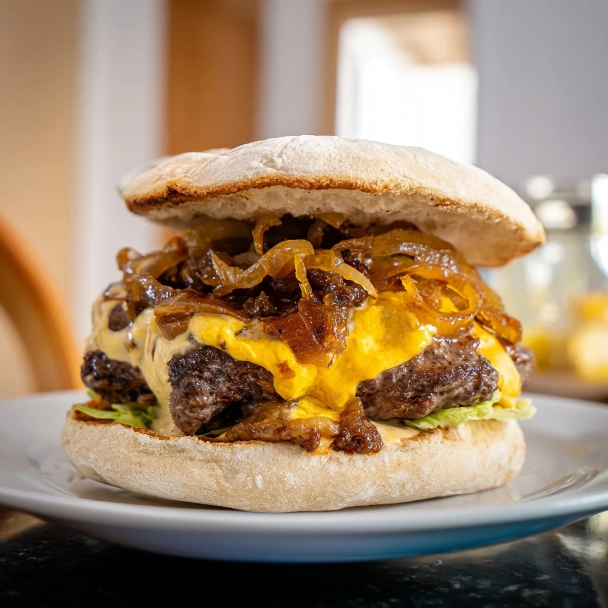 Beef Burger Caramelized Onions