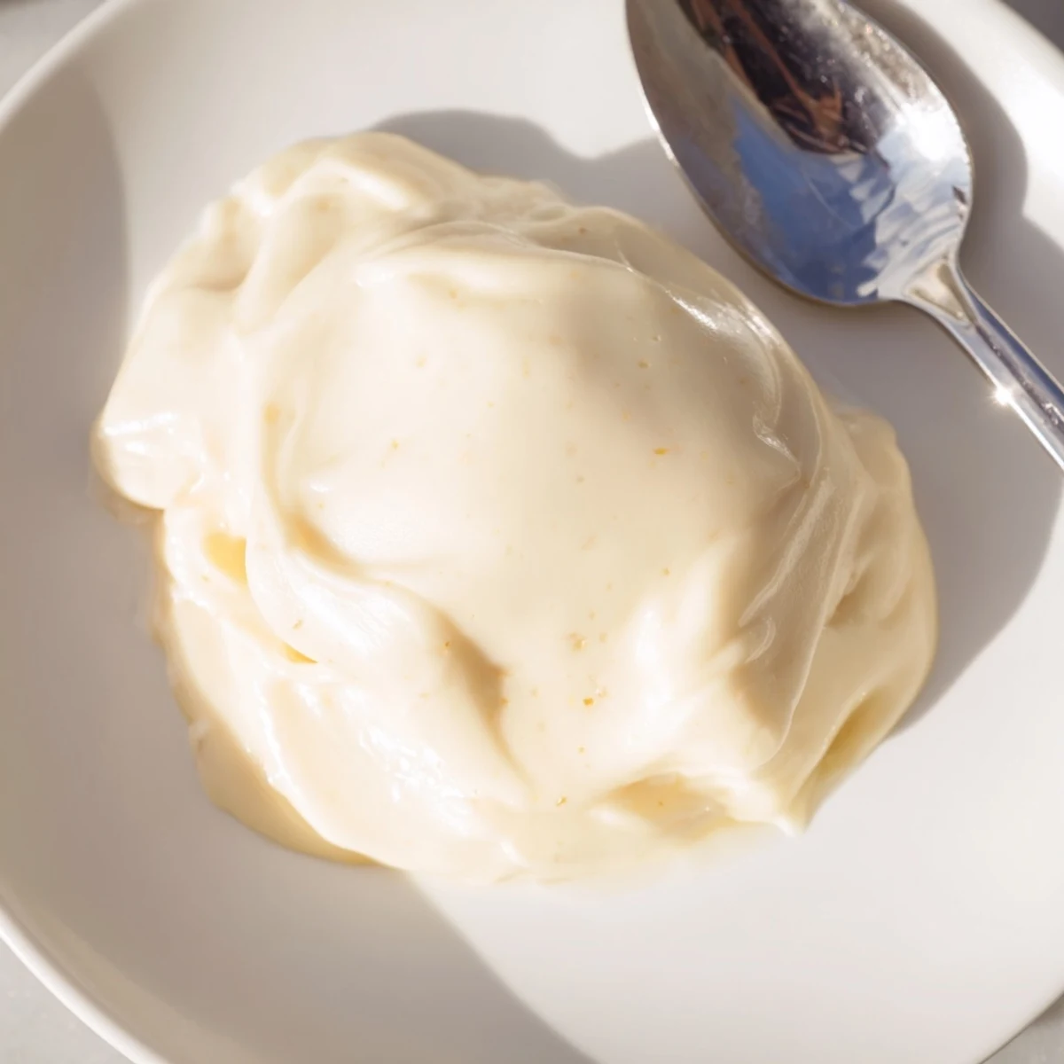 A creamy pastry filling, perfectly smooth, ready to be ladled into fresh puff pastries.