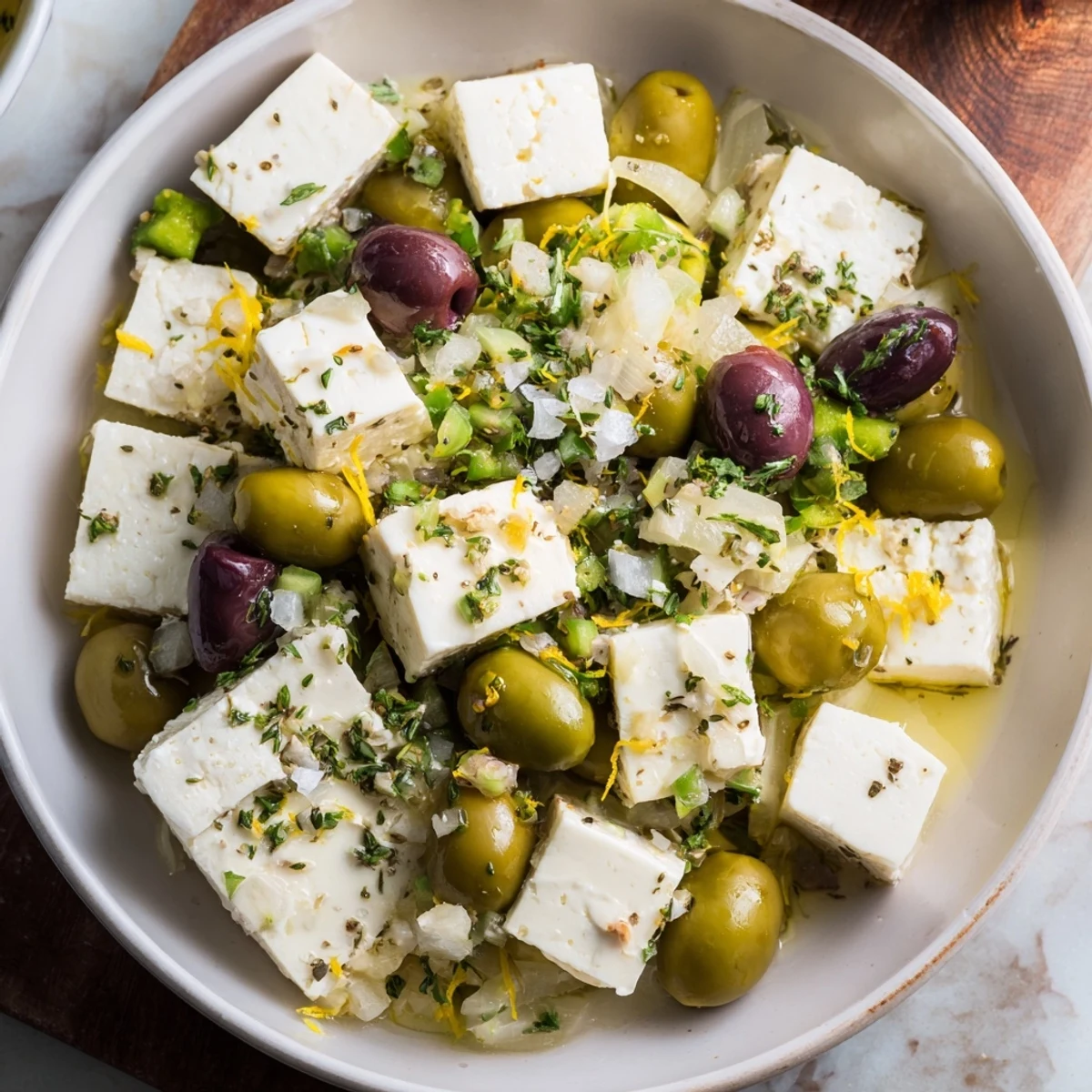 Citrus Marinated Olives Feta