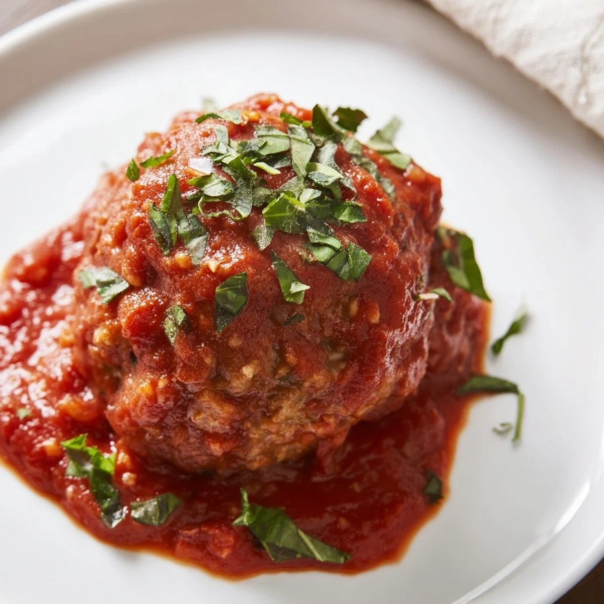 Delicious turkey meatballs in a steaming bowl of marinara sauce, ready for a comforting family dinner.