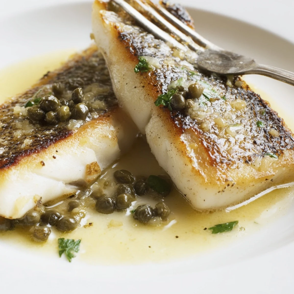 Pan Seared Sea Bass Lemon