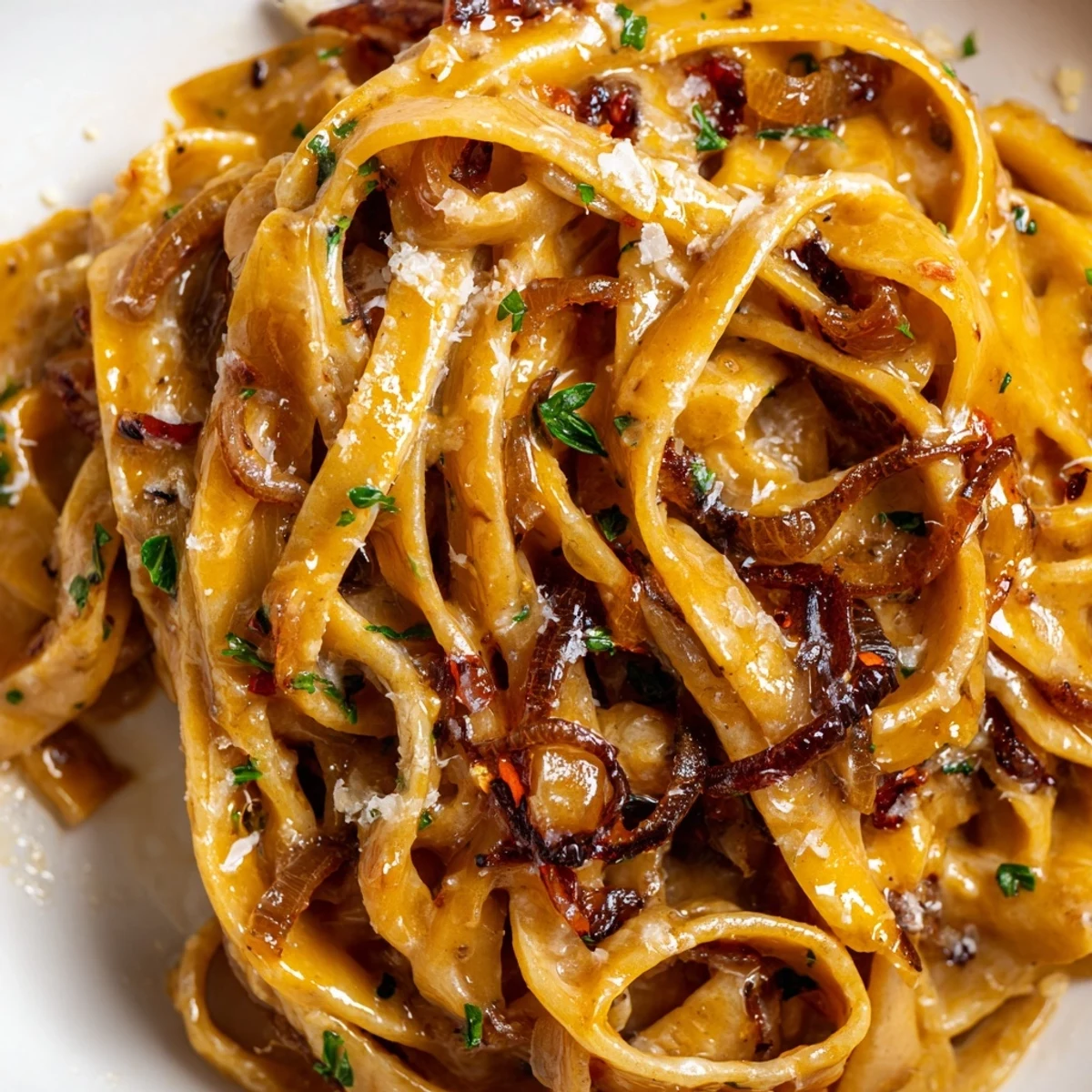 Sweet Heat Caramelized Onion Fettuccine