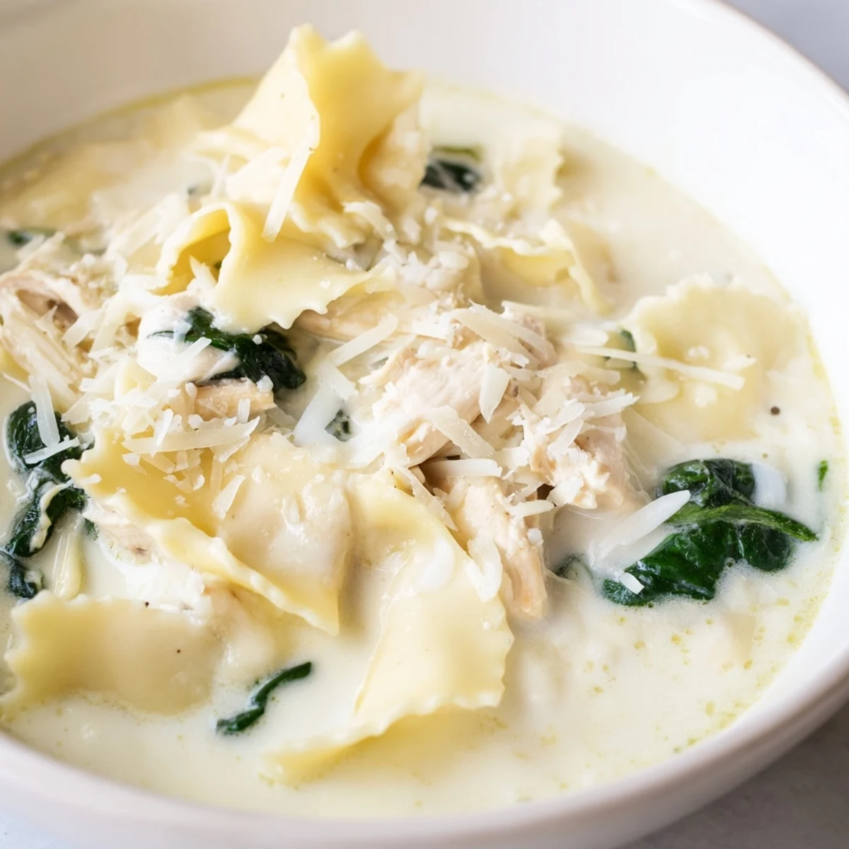 Quick White Lasagna Soup