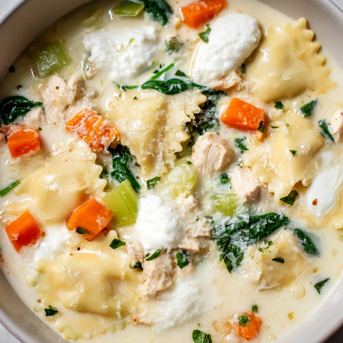 Italian White Lasagna Soup