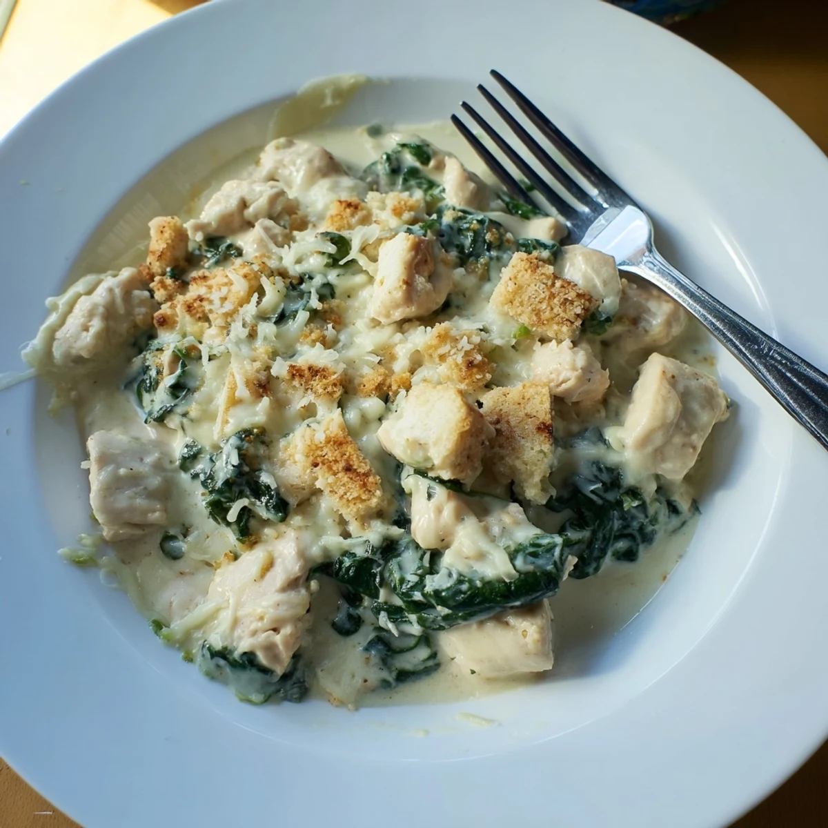 Creamy Chicken Spinach Casserole