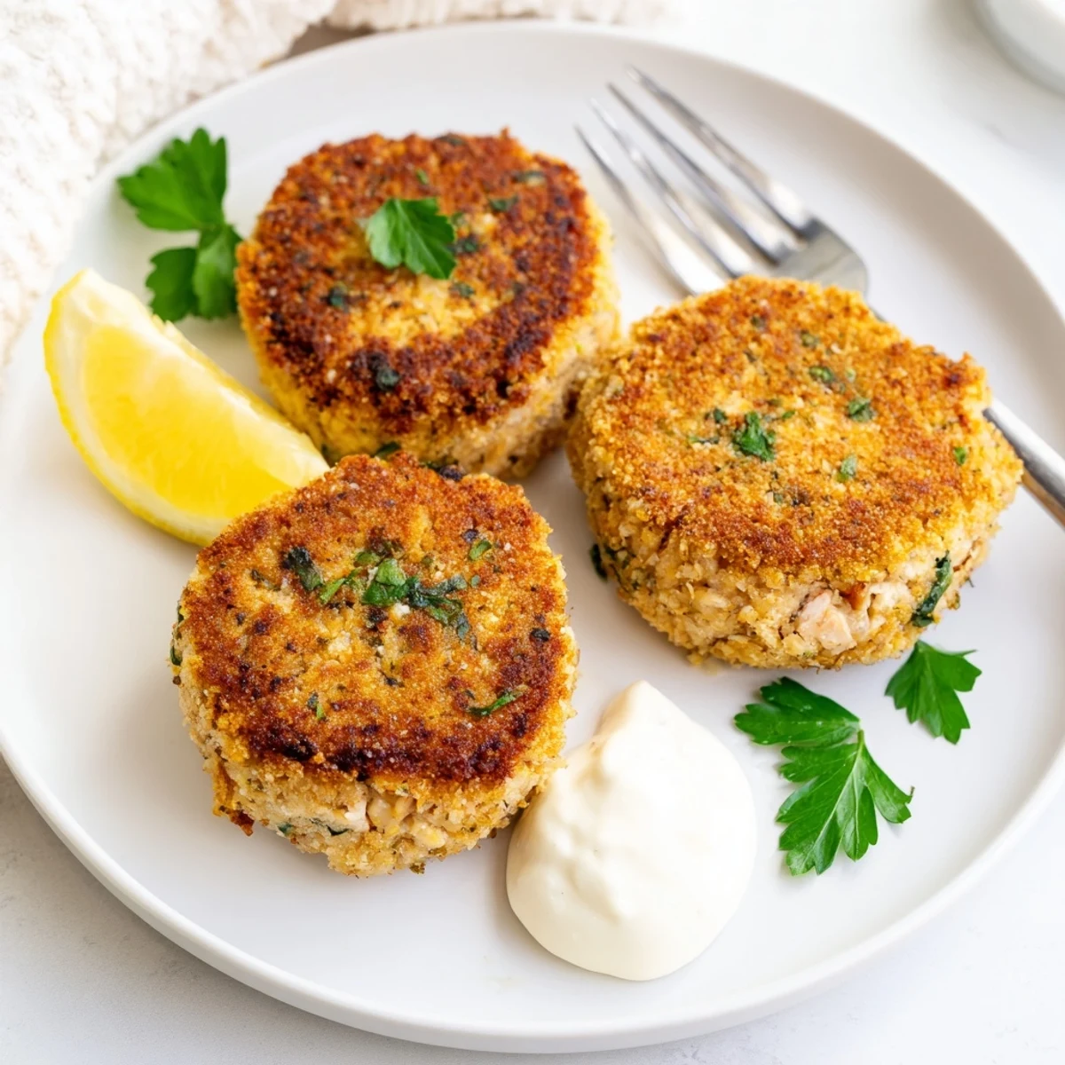 Lemon Garlic Salmon Cakes